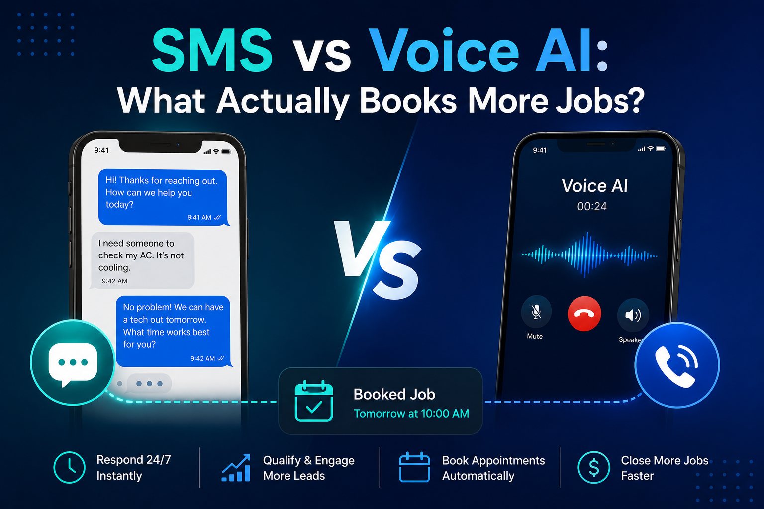 SMS vs. AI Answering Service: What Books More Jobs?