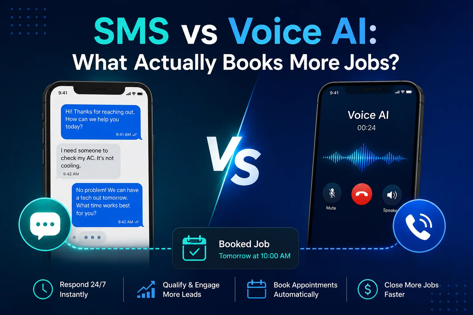 SMS vs. AI Answering Service: What Books More Jobs?